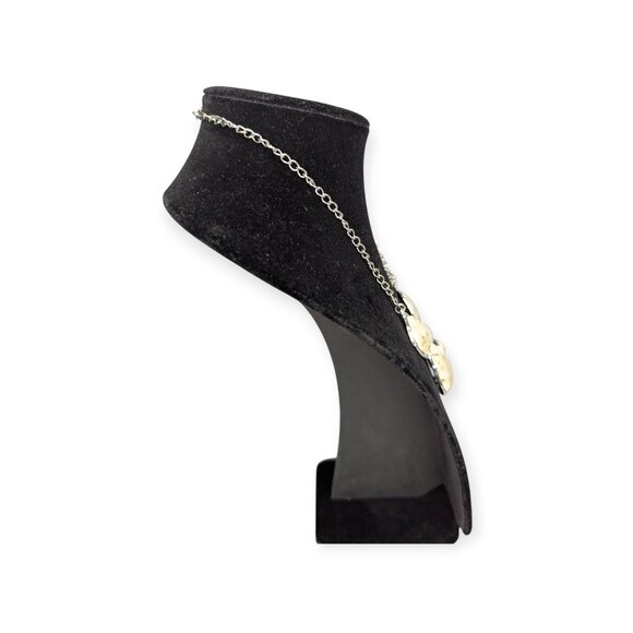 So Jelly White & Silver Tone Sparkly Paparazzi Necklace with Lobster Claw Clasp - Picture 6 of 10